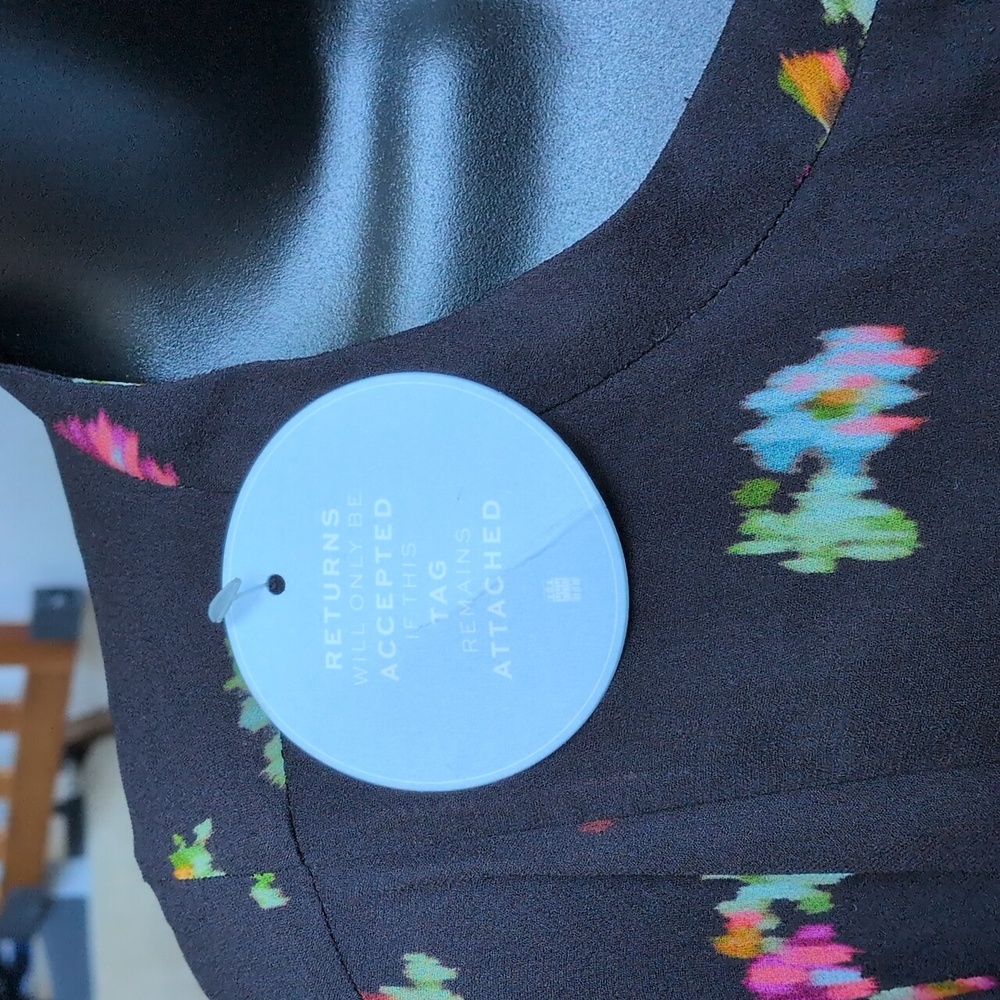 🍋✨ NWT Hill House Cindra Dress In Black Ikat Floral Size XL - Picture 4 of 6